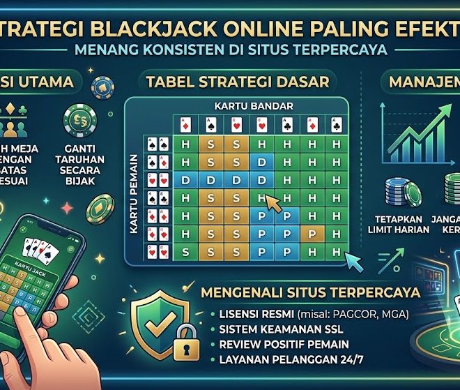 Strategi Blackjack Online Paling Efektif untuk Menang Konsisten di Situs Terpercaya